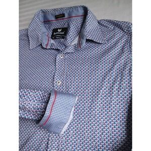 Butter Cloth Shirt XL Robert Herjavec Button Down Geometric Classic Preppy